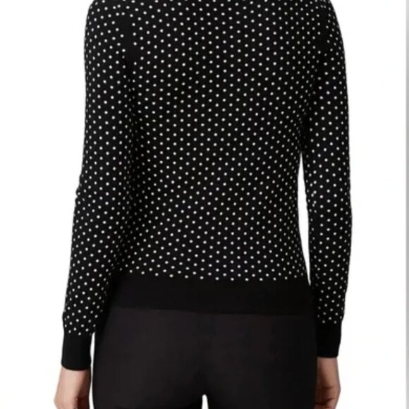 Theory Black and White Polka Dot Sweater - Picture 3 of 5